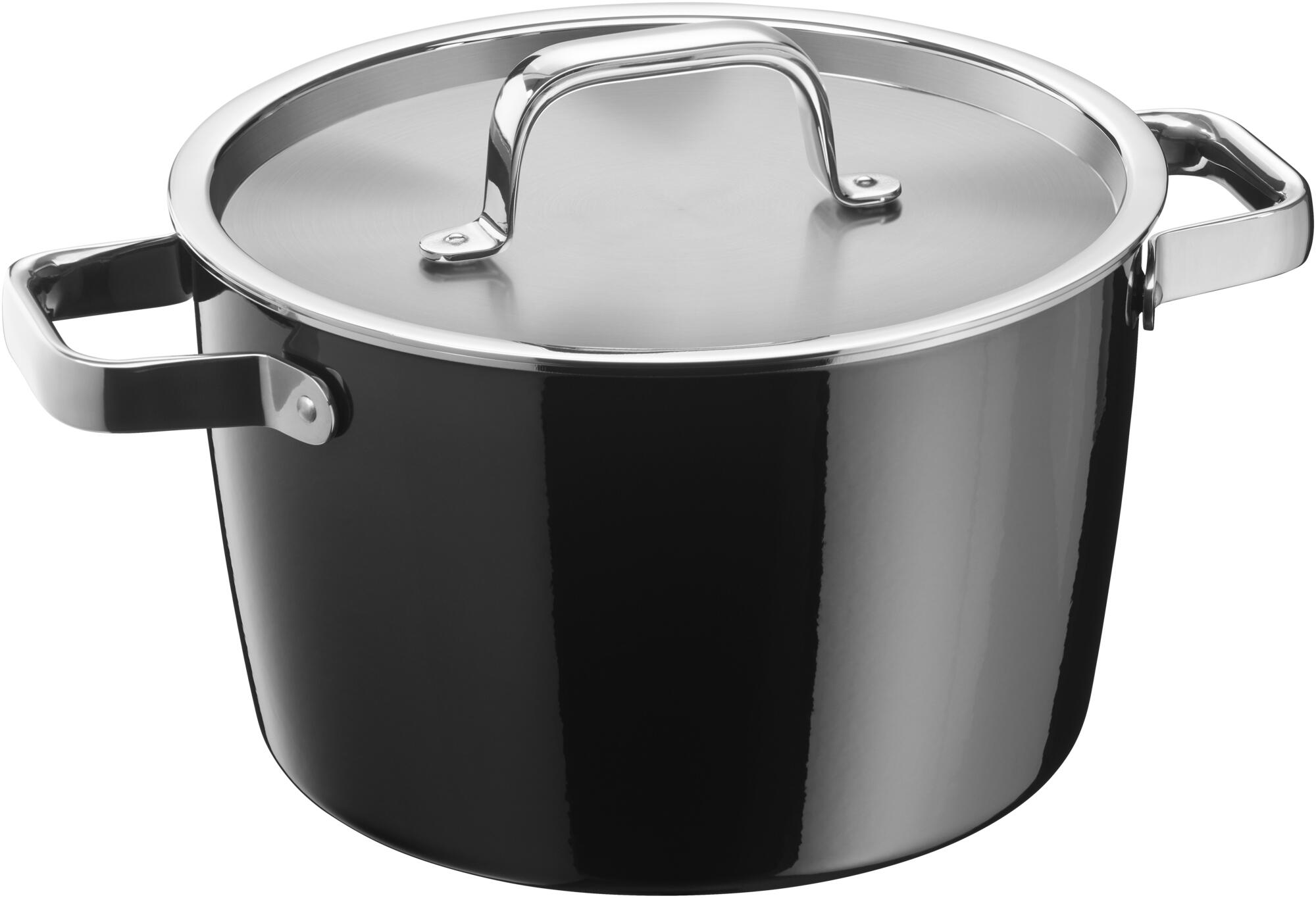 WMF Fusiontec Aromatic High Casserole With Lid, 22cm, Black